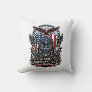 Cojín Decorativo Máscara Patriótica Guardia Libertad Militar Inspir