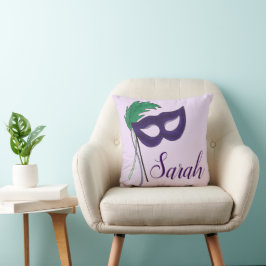 Cojín Decorativo Máscara teatral Purple Drama Club personalizada