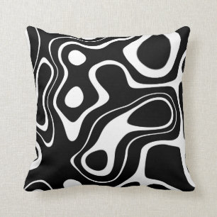 Cojín Decorativo Máscaras blancos y negros abstractas