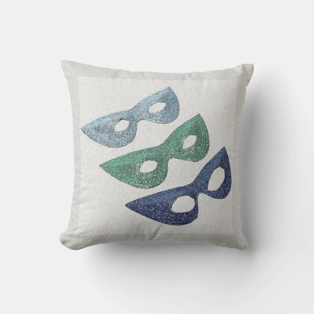 Cojín Decorativo Máscaras de esparquear - (Anverso)
