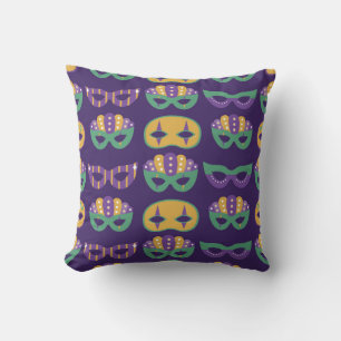 Cojín Decorativo Máscaras festivas de Mardi Gras