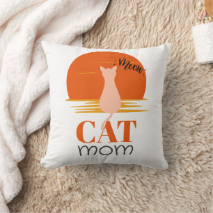 Cojín Decorativo Mascota de guiones simples a cuto propietario Cat 