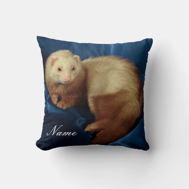 Cojín Decorativo Mascota Ferret personalizado (Anverso)