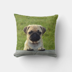 Cojín Decorativo Mascota lindo PUG Puppy - personalizarlo