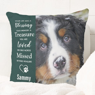 Cojín Decorativo Mascota Memorial Remembernation Poem 2 Dog Photo