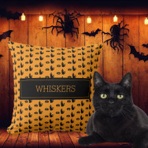 Mascota personalizada de Halloween gato negro aman