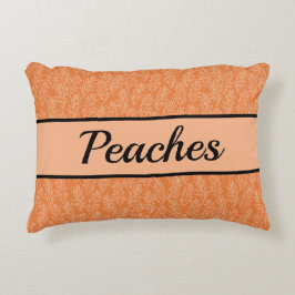 Cojín Decorativo Mascota personalizado botánico Naranja