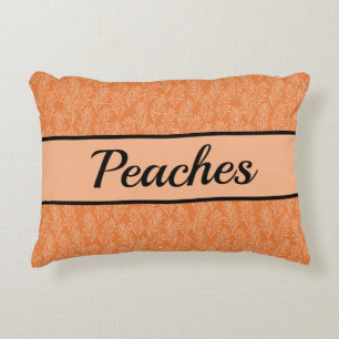 Cojín Decorativo Mascota personalizado botánico Naranja