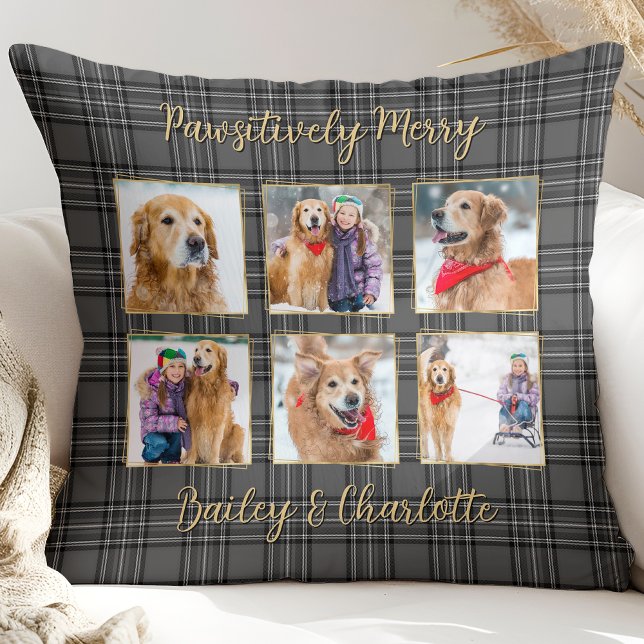 Cojín Decorativo Mascota Personalizado de perro Navidades de Collag (Subido por el creador)