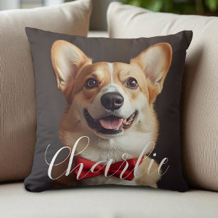 Cojín Decorativo Mascota personalizado Nombre de guión gráfico simp