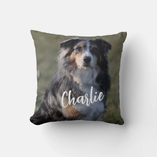 Cojín Decorativo Mascota Personalizado personalizado Perro foto alm (Anverso)