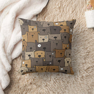 Cojín Decorativo Mascotas Patrón Perros Lindos Amante   