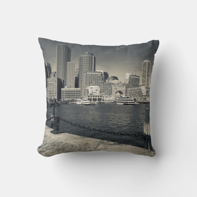 Cojín Decorativo Massachusetts, Boston, edificios Rowe's Wharf (Anverso)