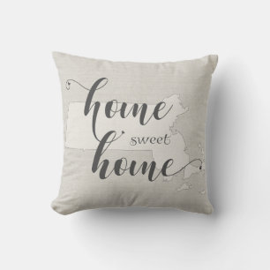 Cojín Decorativo Massachusetts - Home Sweet Home Burlap-look