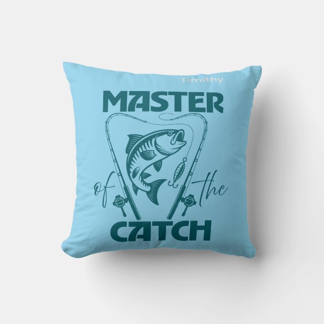 Cojín Decorativo Master Of The Catch Custom SVG Graphic T-Shirt (Anverso)