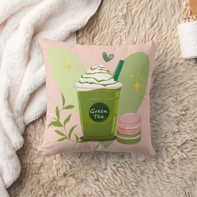 Cojín Decorativo Matcha y Macarons (Manta)