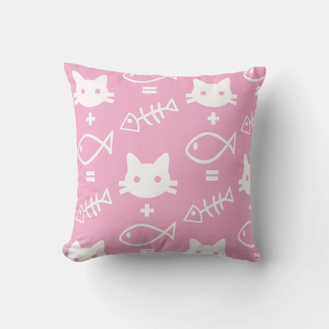 Cojín Decorativo Matemática del gato (Anverso)