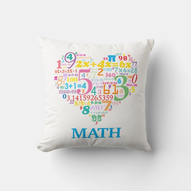 Cojín Decorativo Matemáticas del Corazón (Anverso)