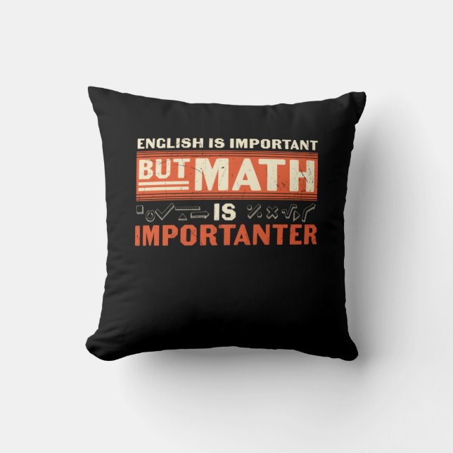 Cojín Decorativo Matemáticas Es Importante (Anverso)