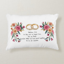 Cojín Decorativo Mateo 19:6 Boda Pillow