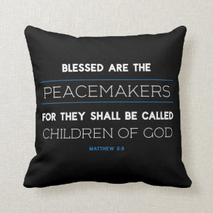 Cojín Decorativo Mateo 5:9, Bendito Es El Pillow De Los Pacificador