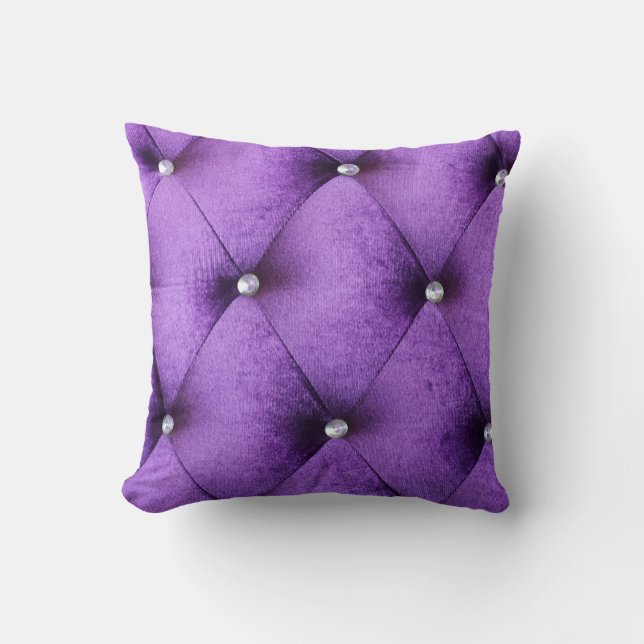 Cojín Decorativo Materia textil rosada púrpura elegante del estilo (Anverso)