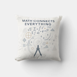 Cojín Decorativo Math Connects Everything Throw Pillow Gift for Mat
