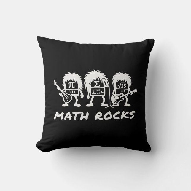 Cojín Decorativo Math Rocks Academic Rock Band Humor (Anverso)