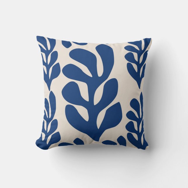 Cojín Decorativo Matisse deja azul (Anverso)