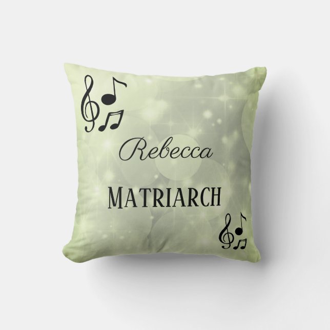 Cojín Decorativo Matriarca musical personalizada (Anverso)