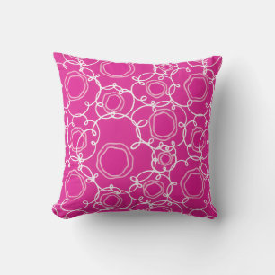 Cojín Decorativo Matriz Floral Abstracta (Rosa Fucsia) Arte Refinad