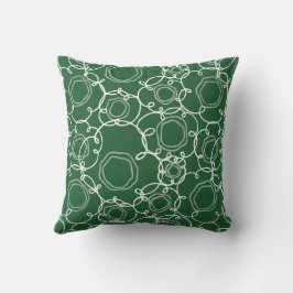 Cojín Decorativo Matriz floral abstracta (verde oscuro) Arte fino