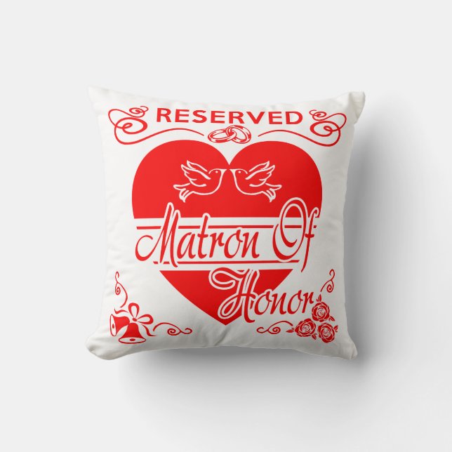 Cojín Decorativo Matrón del Boda de Honor Cushion (Anverso)