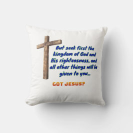 Cojín Decorativo Matthew 6:33 Cross