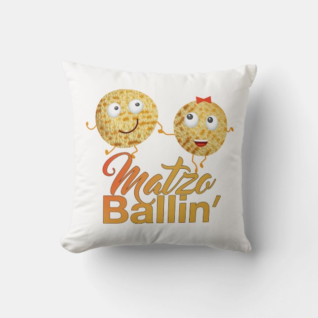 Cojín Decorativo Matzo Ballin'. Pascua, Pesach Seder (Anverso)