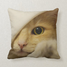 Cojín Decorativo ¡MAULLIDO! Gato que juega la peekabo-ALMOHADA