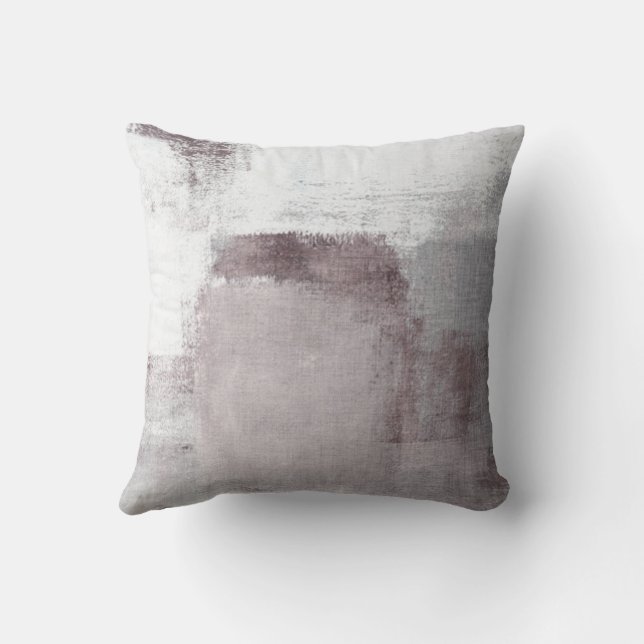Cojín Decorativo Mauve de vino y gris abstracto moderno (Reverso)