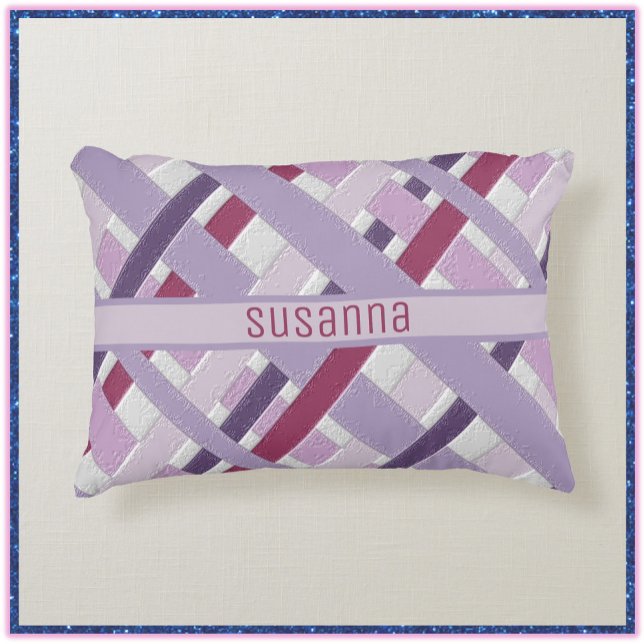 Cojín Decorativo Mauve texturada moderna a rayas (Subido por el creador)