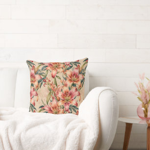 Cojín Decorativo Mauve y Copper Lilies en Tan