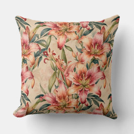 Cojín Decorativo Mauve y Copper Lilies en Tan