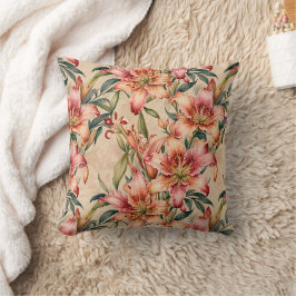 Cojín Decorativo Mauve y Copper Lilies en Tan