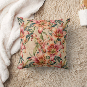 Cojín Decorativo Mauve y Copper Lilies en Tan