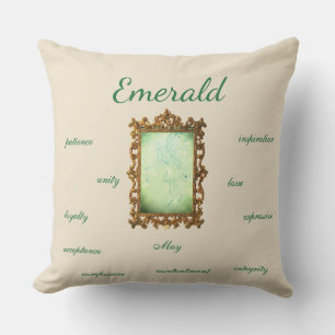 Cojín Decorativo May Birthstone Emerald Fairy