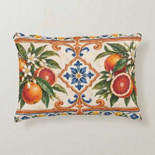 Cojín Decorativo Mayólica de Naranja Sangre Siciliana