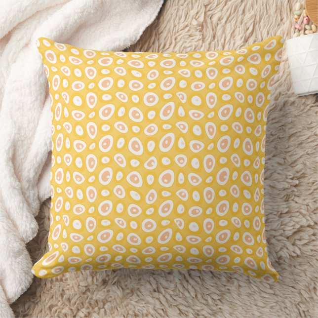 Cojín Decorativo Maz Abstract Teardrop Peach White (Manta)