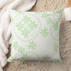 Cojín Decorativo Maz Floral Bubbles Polka Dot Blanco Mint Verde