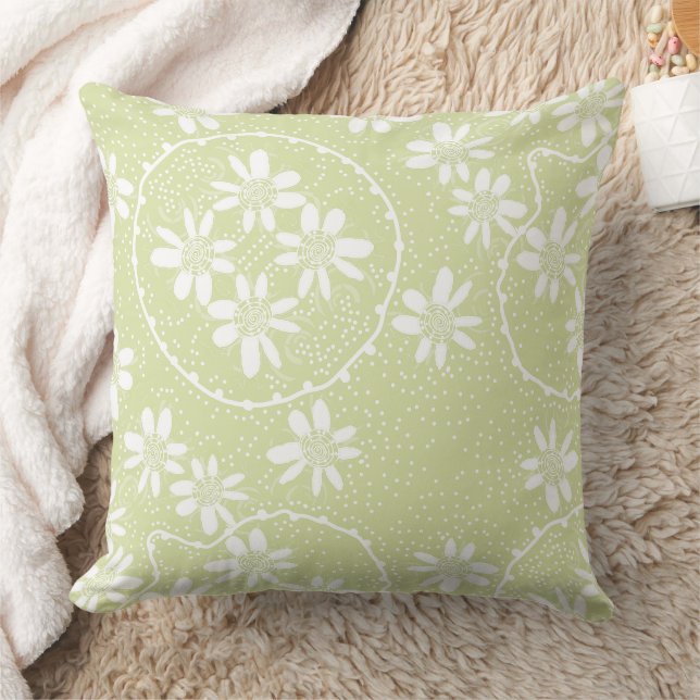 Cojín Decorativo Maz Floral Bubbles Polka Dot Light Mint (Manta)