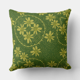 Cojín Decorativo Maz Floral Bubbles Polka Dot Olive Verde