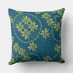 Cojín Decorativo Maz Floral Bubbles Polka Dot Oscuro Olivo Verde az