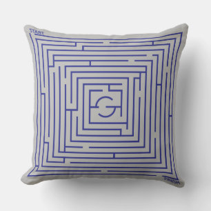 Cojín Decorativo Maze azul